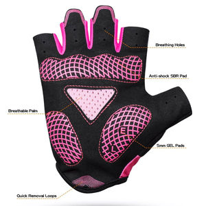 Gants de cyclisme personnalisés légers et respirants avec matériaux en cuir, maille et néoprène, toutes tailles disponibles - Nouvelle arrivée OEM - Product Image 6