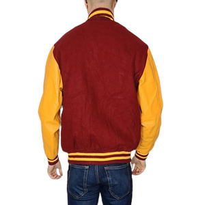 Chaqueta de Béisbol Personalizada de Lana con Mangas Largas, Ligera, para Hombre, Estilo Universitario, con Letras Bordadas - Product Image 2