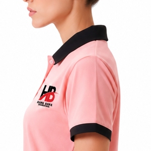 เสื้อโปโลคอปกตัดกันสำหรับผู้หญิง ผ้าเนื้อนุ่ม สวมใส่สบาย สไตล์คลาสสิก ผ้าระบายอากาศ แห้งเร็ว ดีไซน์ทันสมัยสำหรับการสวมใส่ - Product Image 6