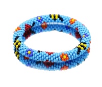 Bracelet design tendance en perles de verre fabriqué en Inde Bracelet en perles à la mode pour femmes et filles