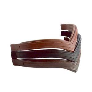 Genuine <b>Leather</b> Empty Channel Horse Browband Custom All Shapes & Sizes <b>Halter</b> Browband Premium Equestrian Western Horse Tack - Product Image 1