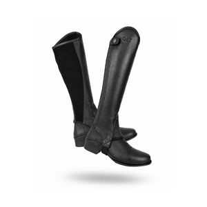 Polainas de Cuero Genuino para Equitación Inglesa, Medias Polainas Ecuestres con Cierre de Cremallera Ajustable, Protectores de Piernas para Competición y Entrenamiento OEM - Product Image 4