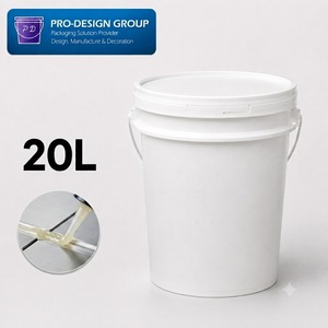 20L Heavy Duty Plastic Adhesive <b>Bucket</b> <b>with</b> Flat <b>Lid</b> for Industrial Adhesive, Leakproof Storage Solution - Product Image 1