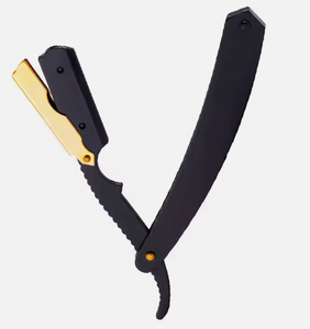 Rasoir droit professionnel pour hommes, manche en bois, motif araignée, nettoyage du visage, lame en acier inoxydable de qualité A+ - Product Image 4