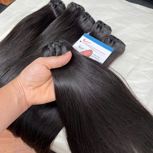 OFERTA FLASH Combo de Extensiones de Cabello Liso Natural con Trama a Máquina, Colores Naturales, Precio al por Mayor - Product Image 4