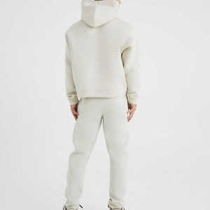 Customized High Quality Men Tracksuits Sweat Suit Fleece Color Blank Full Sleeved <b>Hoodie</b> Men Tracksuits - Product Image 3