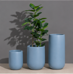 Fiberglass Modern Eco-Friendly Deco Flower <b>Planter</b> Drainage Hole Lightweight Durable Indoor/<b>Outdoor</b> Floor Garden Vase Home Hotel - Product Image 3