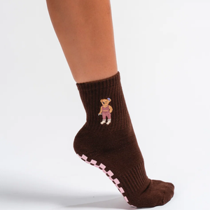 Calcetines de algodón antideslizantes para mujer con logotipo bordado personalizable para marca, estudio, pilates, yoga, tenis - Product Image 3