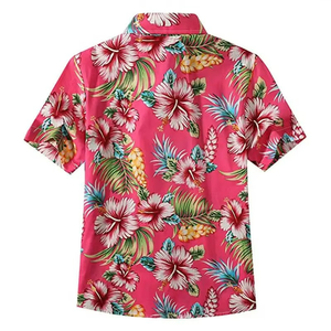 เสื้อเชิ้ตฮาวายสำหรับผู้ชายใส่หน้าร้อน พิมพ์ลายได้ตามต้องการ แขนสั้น ปกคอเสื้อพับได้ ติดกระดุม - Product Image 6