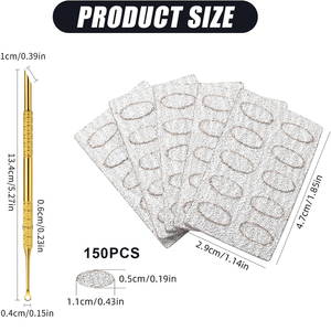 ที่ดันหนังกำพร้าเล็บสีทองไทเทเนียม ขัดเงาอย่างดี ผลิตจากเหล็กกล้าคาร์บอนสูง สำหรับกำจัดหนังกำพร้าที่ตายแล้ว - Product Image 3