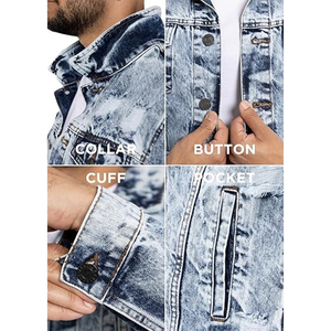 Latest Fashion Custom Printing <b>Denim</b> <b>Jacket</b> for <b>Men</b> Street Style <b>Men</b> Casual Clothing <b>Denim</b> <b>Jacket</b> for Sale - Product Image 3
