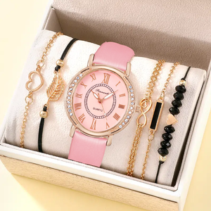 Relojes de Lujo para Mujer 9832 con 5 Pulseras, Conjunto de Relojes de Moda para Mujer 2023, Montre Femme - Product Image 1