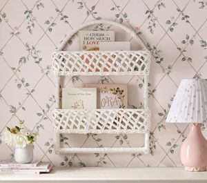 Élégante étagère de rangement décorative en rotin, étagère suspendue décorative pour enfant en forme de nœud, accent décoratif pour chambre d'enfant - Product Image 3