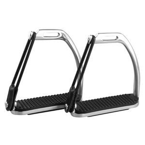 อุปกรณ์ขี่ม้า ที่วางเท้าสแตนเลส ยางกันลื่นสีดำ - Product Image 4