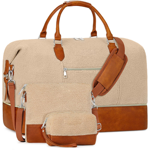 Bolsa de Viaje de Cuero Vacuno Estilo Personalizado con Cierre de Cremallera, Ecológica y de Gran Capacidad - Product Image 1