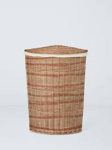 A triangular wicker laundry <b>basket</b>, placed in the <b>corner</b>, a neat and tidy storage <b>basket</b> for the house. - Product Image 2