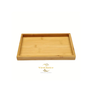 Vietchoice Solid Wood Single Storage Trays Lids Kitchen Bathroom Tableware Carved Design Rectangle Shape Customizable Size - Product Image 2