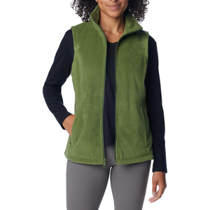 Chaleco de Forro Polar Suave para Mujer, Sin Mangas, con Cierre Completo, para Senderismo y Camping, Transpirable, de Color Sólido, con Logotipo Personalizado, Precio Económico - Product Image 4