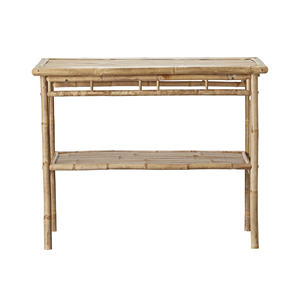 Table basse moderne en bambou – Style Japandi minimaliste pour chaise en bambou écologique avec accoudoirs, chaise de jardin, terrasse extérieure - Product Image 2