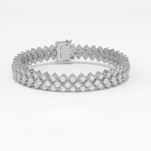 Bracelet ethnique Aarinya de luxe plaqué or 9 carats avec diamants certifiés IGI, diamants de laboratoire taille brillant rond, pour femme, usage quotidien - Product Image 4