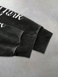 Sweat à capuche oversize délavé pour homme, style streetwear décontracté, idéal pour la gym, en tissu épais, pull à capuche hiver, prix abordable, vente en gros - Product Image 6