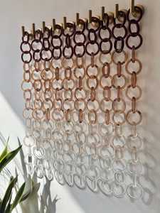 Décorations murales modernes personnalisées en chaîne acrylique, ornements suspendus faits à la main en résine pour la décoration intérieure, prêts pour le festival Diwali - Product Image 2