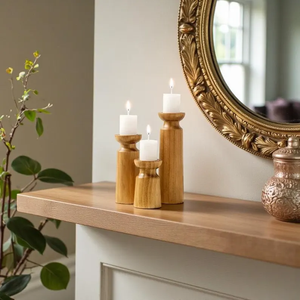 3 pcs Wooden <b>Candle</b> Holder Wooden <b>Candle</b> Stand Natural Home Decor Table Decor Romantic Decor - Product Image 3