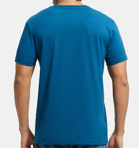 T-shirt en coton uni pour homme, coupe classique, léger, col rond, basique, pour impression personnalisée, OEM ODM - Product Image 2