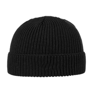 Bonnet en laine tricoté à la main unisexe, 100% laine, bonnet chaud et tendance, bonnet hip hop pour hommes et femmes - Product Image 1
