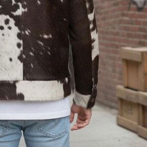2026 Trendy Unique Design Custom Plain Dyed Men Cowhide <b>Leather</b> <b>Jackets</b> New Cowhide <b>Leather</b> <b>Jackets</b> - Product Image 6