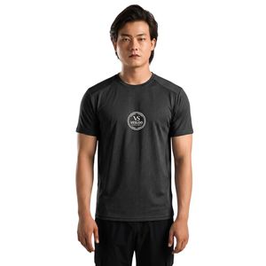 T-shirt noir pour homme, léger, respirant, col rond, manches courtes, fitness, gym, entraînement, performance, vêtements de sport - Product Image 2