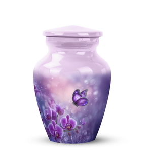 Butterfly cremation urn Adult ashes <b>memorial</b> <b>vase</b> Custom design keepsake urn Metal urn - Product Image 4