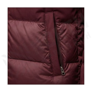 Hooded Quilted Waterproof <b>Bubble</b> Jacket Black Full Sleeve Winter Windproof Cotton Shell Knitted Fabric Polyester Filling Stand - Product Image 5