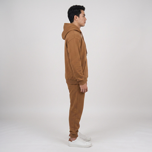 Nouvel ensemble de survêtement pour homme en molleton épais 100 % coton respirant, à capuche, décontracté, pour sports d'hiver, design personnalisable, vente en gros - Product Image 5