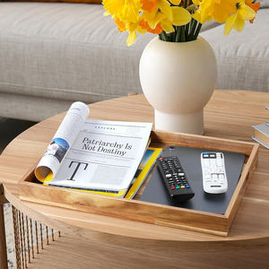 Bandeja de Servicio Rectangular de Madera Maciza Premium con Acabado Natural para Restaurantes, Hoteles y Hogares, Ideal para Servir Aperitivos y Té, Venta al por Mayor - Product Image 4