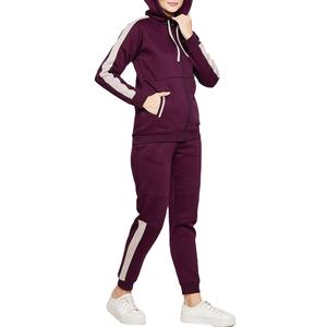 Conjuntos Deportivos de Invierno para Mujer, Tallas Grandes, con Capucha, Transpirables, Ecológicos, de Poliéster Grueso, de Dos Piezas - Product Image 2