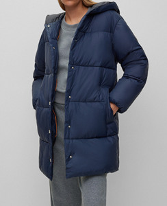 Veste matelassée imperméable pour femme, doublure en coton, broderie, longue, haute qualité, 100% polyester, hiver, chaude, respirante, camouflage - Product Image 5