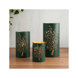 Customized Metal <b>Red</b> Color <b>Candle</b> Holder Set Stylish New Design New Arrival Modern <b>Candle</b> Holder Set For Home Decoration - Product Image 6