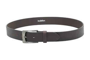 Ceinture en cuir véritable pour homme disponible en cuir marron et noir de 3,8 cm ou en PU avec boucle en alliage de zinc, directement de l'usine - Product Image 2