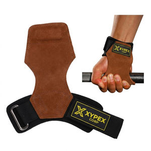 Poignées de traction personnalisables en cuir de vachette robuste, souples et antidérapantes, protection des paumes, pour musculation professionnelle et levée de poids. - Product Image 3