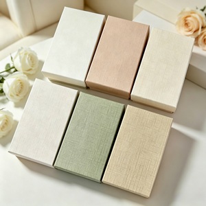 High-End Rigid <b>Gift</b> <b>Boxes</b> Rectangle Ivory Board Custom Craft Paper <b>Boxes</b> for <b>Wedding</b> Packaging Two-piece Box / Base & Lid Box - Product Image 1
