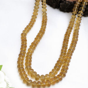 สร้อยคอประดับลูกบอลควอตซ์น้ำผึ้งธรรมชาติเจียระไน, หินธรรมชาติสำหรับทำเครื่องประดับชั้นดี หินสำหรับขายส่ง - Product Image 1