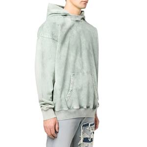 Sweat à capuche oversize délavé pour homme, style streetwear vintage, en molleton, coupe décontractée, mode urbaine, vente en gros OEM - Product Image 2