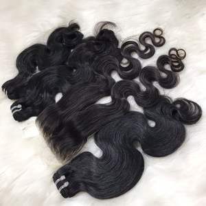 ผมต่อแบบตรงจากธรรมชาติบริสุทธิ์ของ100% ผมสีอ่อน - Product Image 4