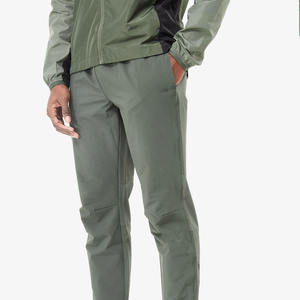 Survêtement pour homme en polyester/nylon vert à capuche, manches longues, fermeture éclair, style sportif, poches latérales, léger, séchage rapide pour l'hiver - Product Image 5
