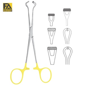 Pince à tissus intestinaux Babcock 2026 avec poignées jaunes pour la chirurgie générale, certifiée CE ISO13485 - Product Image 1