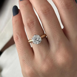 Anillo de Eternidad con Diamantes Cultivados en Laboratorio, Oro de 18k, Corte Brillante Redondo, 3 Quilates, Joyería de Compromiso y Boda para Mujer - Product Image 3