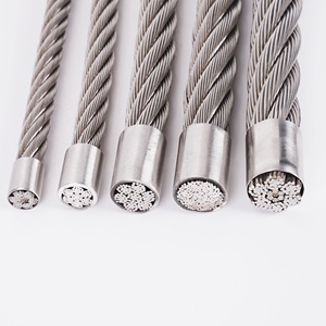 Custom 7x7 7*19 Galvanized Non-Alloy Carbon Steel <strong>Wire</strong> <strong>Rope</strong> 2mm Double Loop End <strong>Lifting</strong> <strong>Sling</strong> Eye Terminal AiSi ISO9001 Wooden - Product Image 2