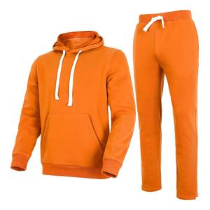 Conjunto Deportivo Unisex de Color Sólido con Capucha, Cierre con Cordón, Manga Larga, Ropa Casual de Otoño, 100% Algodón, Corte Regular, Pantalones Deportivos para Adultos - Product Image 4