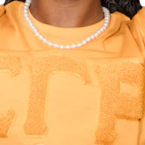 T-shirt en coton Sigma Gamma Rho, écologique, respirant, pour femme, avec lettres grecques brodées, haut décontracté à col rond de qualité supérieure - Product Image 4